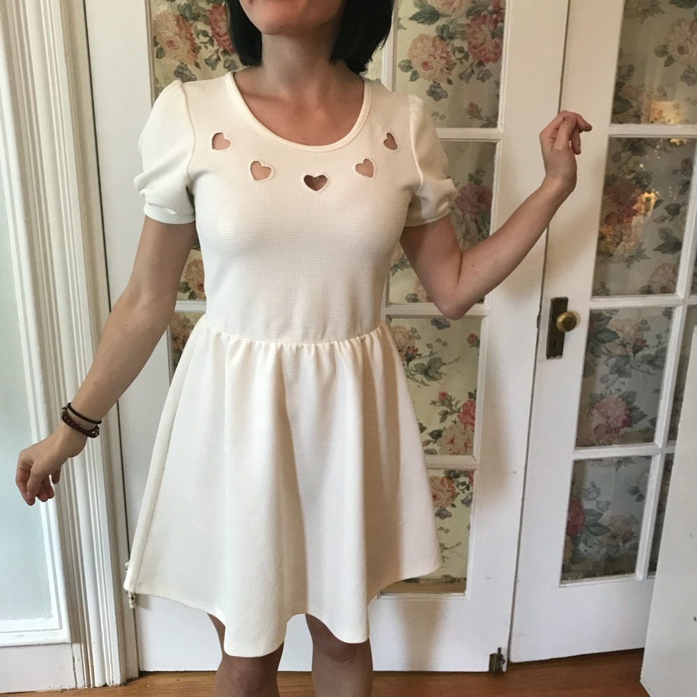 Adorable Cut Out Heart Dress
